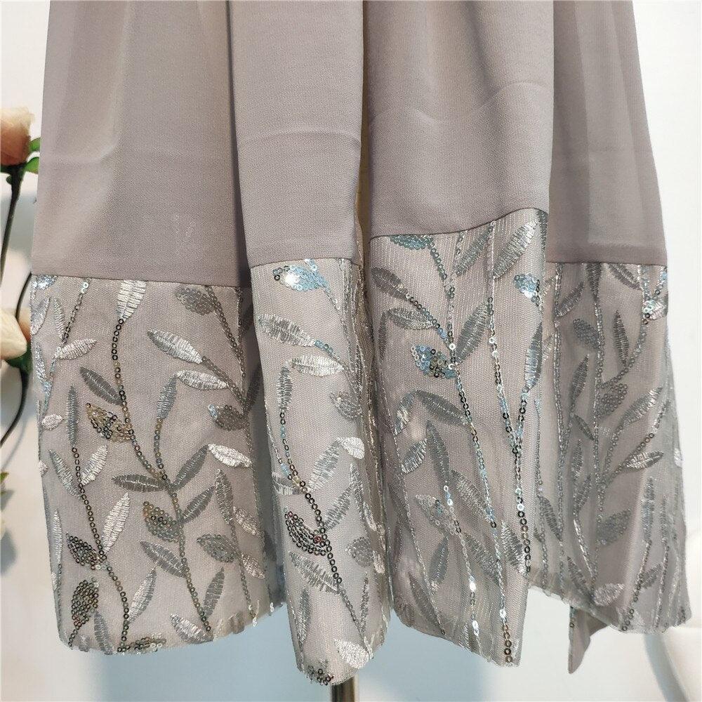 
                  
                    Aaliyah Embroidered Chiffon Hijab - Amaanah Modesty
                  
                