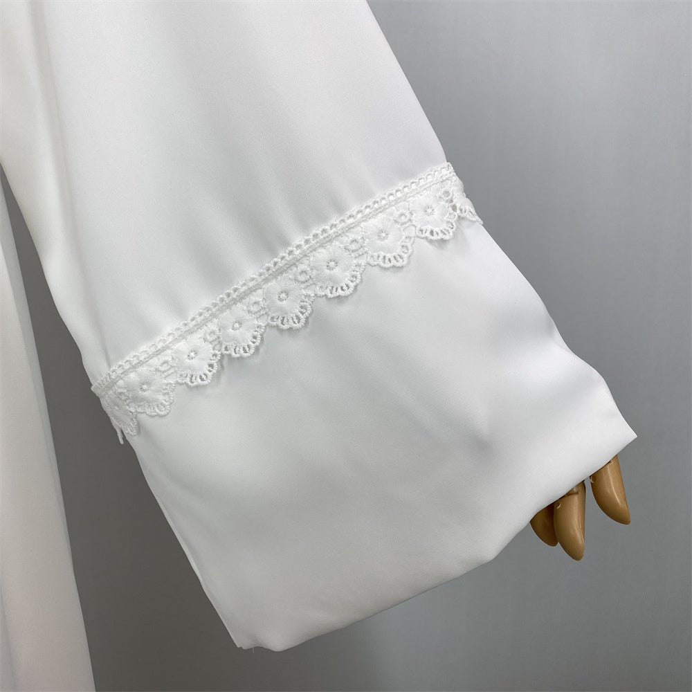 
                  
                    Breathable Casual Lace Open Abaya - Amaanah Modesty
                  
                