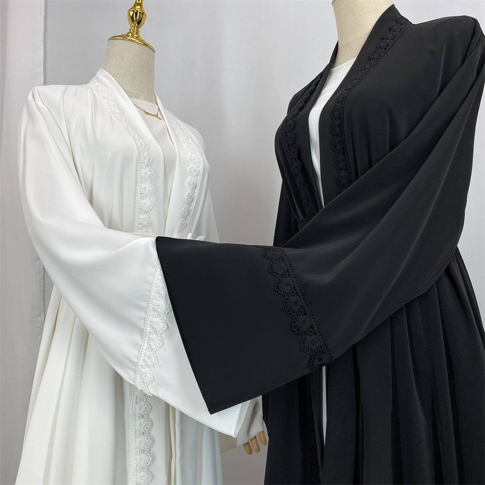
                  
                    Breathable Casual Lace Open Abaya - Amaanah Modesty
                  
                