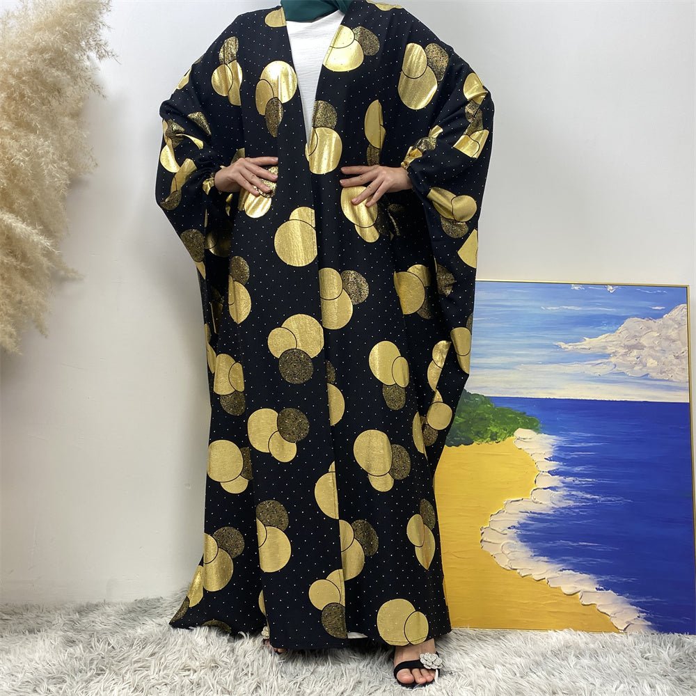 
                  
                    Chaima Golden Floral Open Jilbab - Amaanah Modesty
                  
                