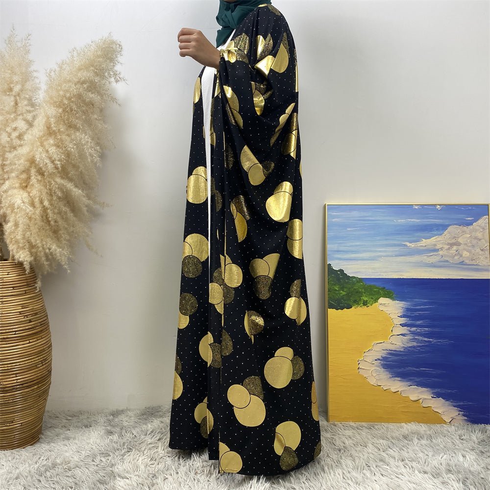 
                  
                    Chaima Golden Floral Open Jilbab - Amaanah Modesty
                  
                