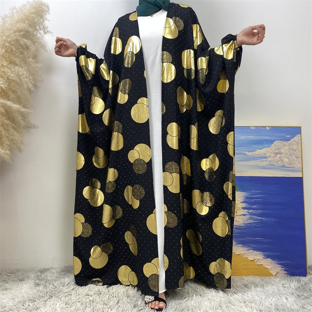 
                  
                    Chaima Golden Floral Open Jilbab - Amaanah Modesty
                  
                