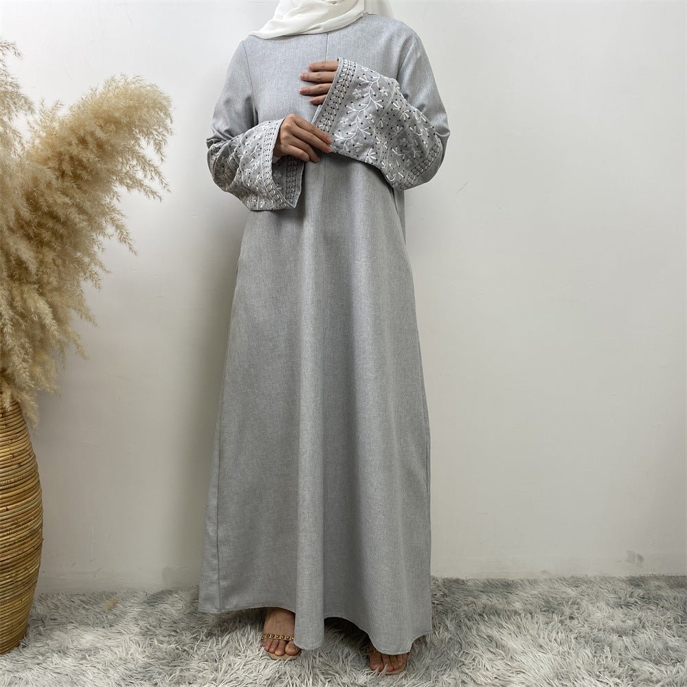 Embroidered Kimono Abaya - Amaanah Modesty
