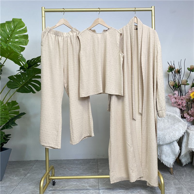 
                  
                    Juwairia 3 Piece Premium Kimono Set - Amaanah Modesty
                  
                