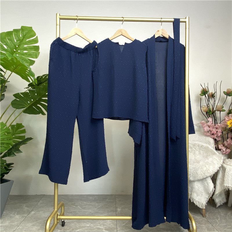 
                  
                    Juwairia 3 Piece Premium Kimono Set - Amaanah Modesty
                  
                