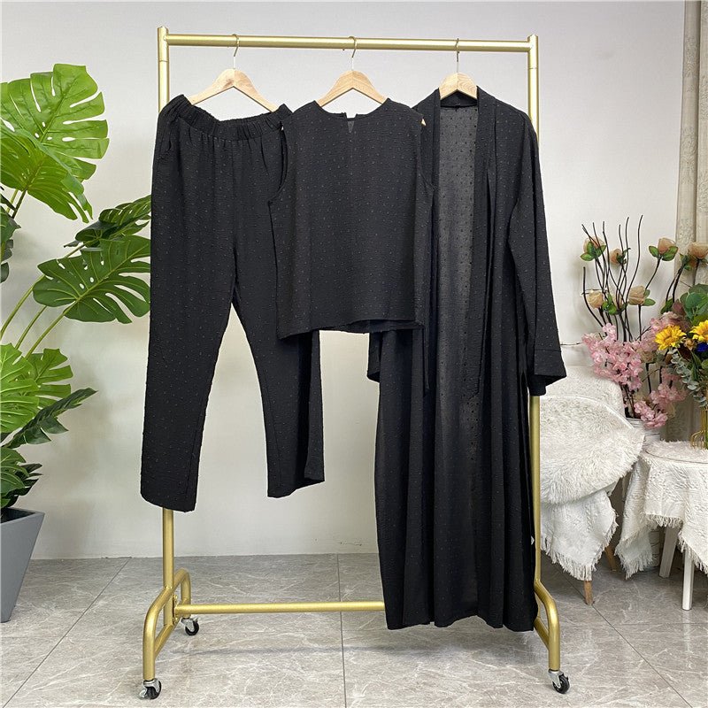 
                  
                    Juwairia 3 Piece Premium Kimono Set - Amaanah Modesty
                  
                