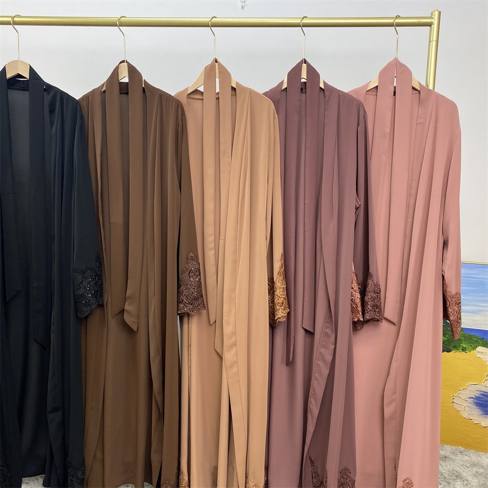 
                  
                    Juwairia Lace Kimono - Amaanah Modesty
                  
                