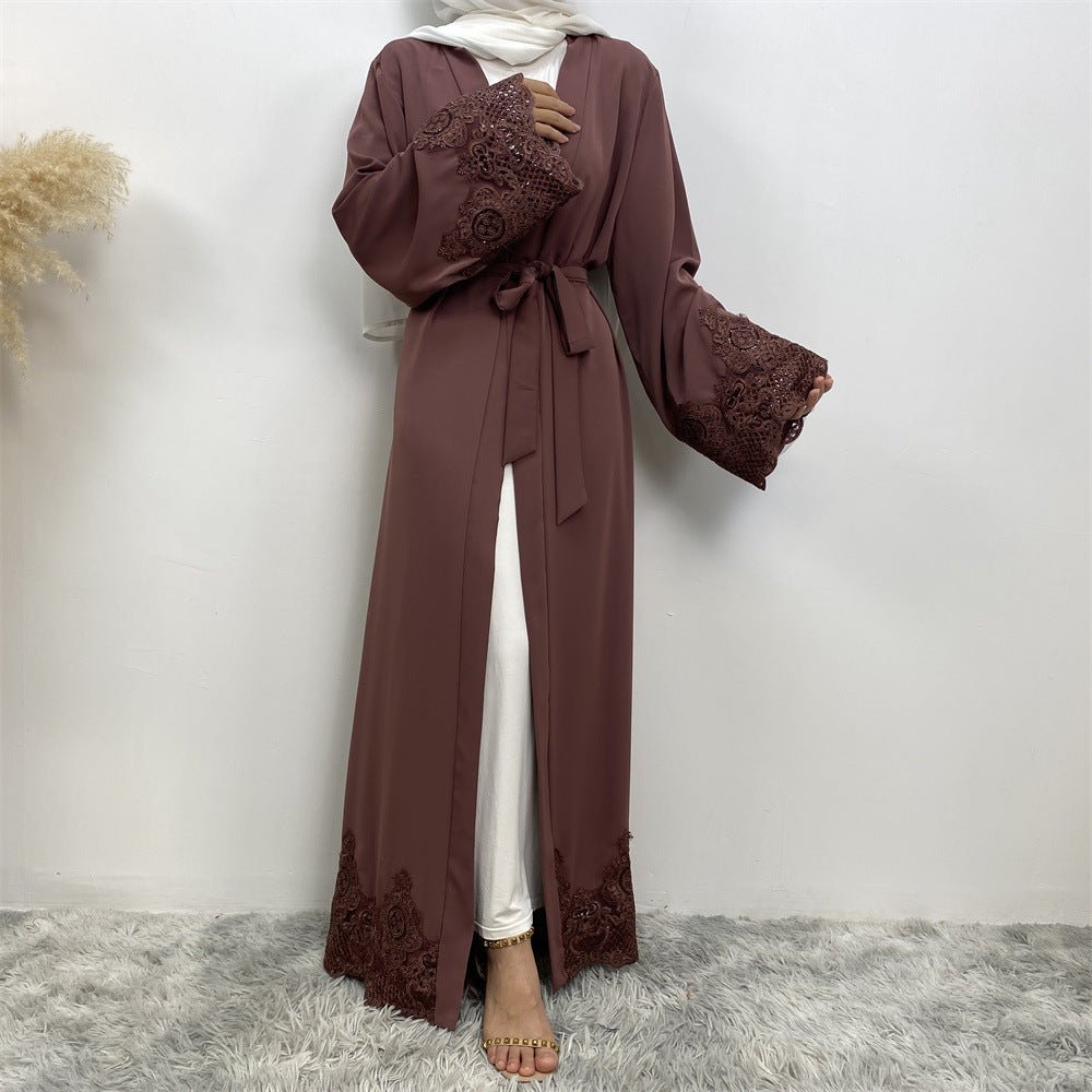 
                  
                    Juwairia Lace Kimono - Amaanah Modesty
                  
                