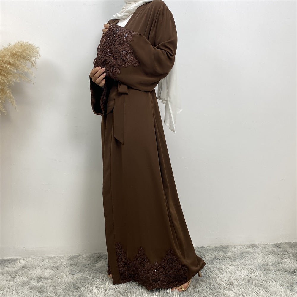 
                  
                    Juwairia Lace Kimono - Amaanah Modesty
                  
                