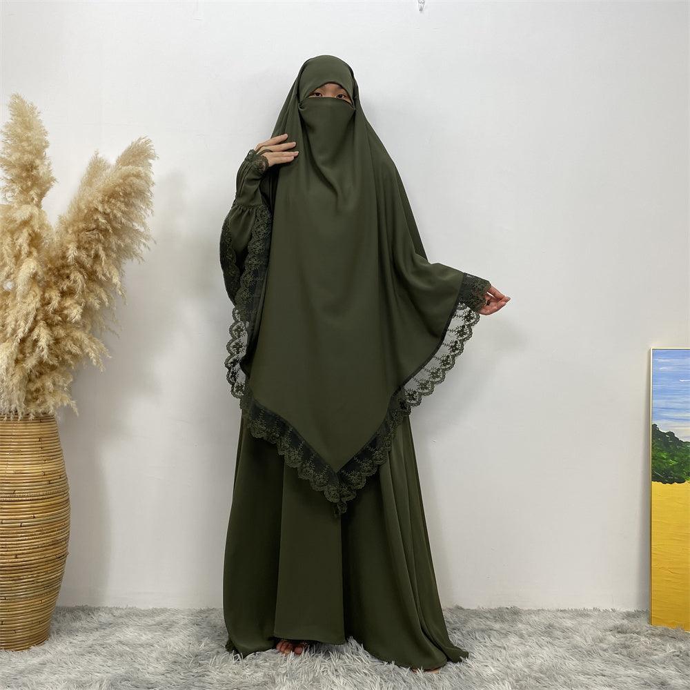 
                  
                    Lace Khimar & Abaya - Set - Amaanah Modesty
                  
                