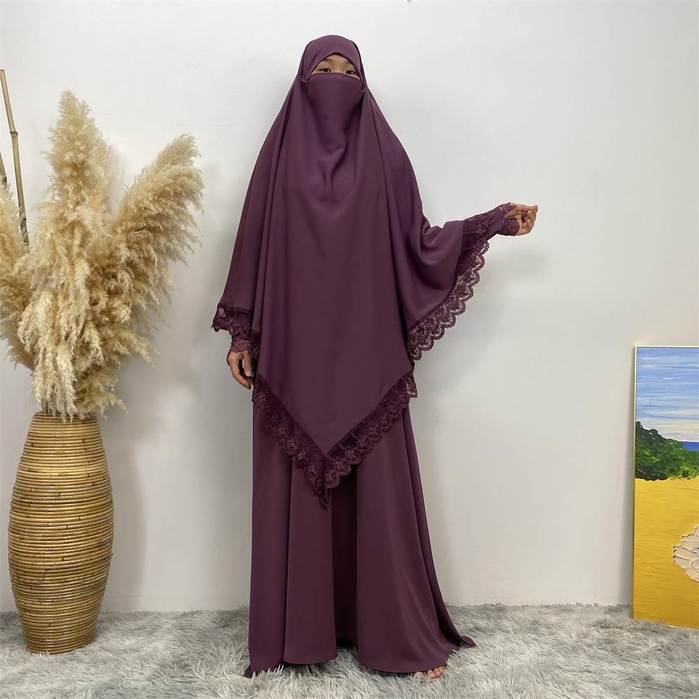 Lace Khimar & Abaya - Set - Amaanah Modesty