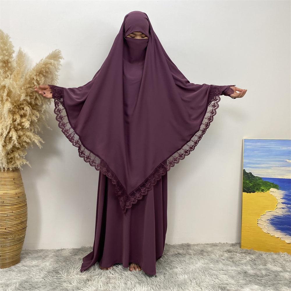 
                  
                    Lace Khimar & Abaya - Set - Amaanah Modesty
                  
                