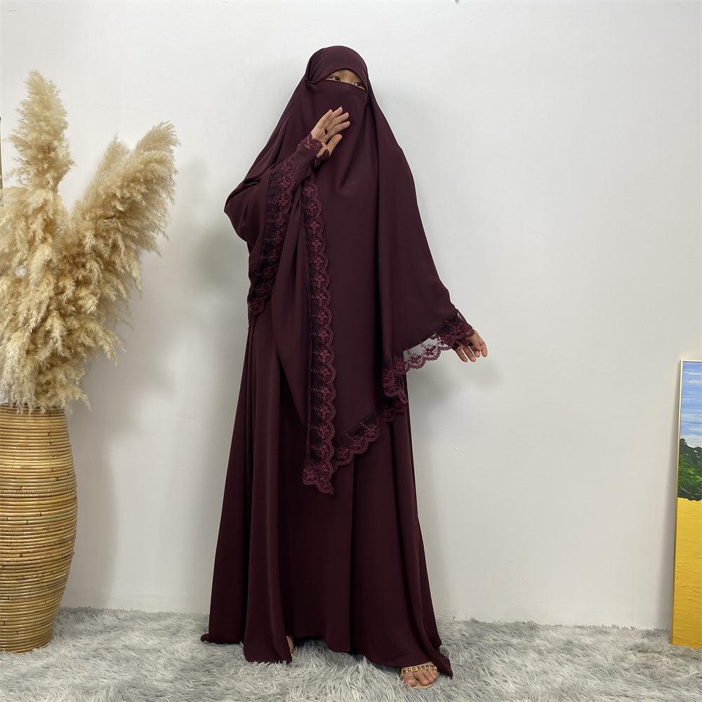 
                  
                    Lace Khimar & Abaya - Set - Amaanah Modesty
                  
                