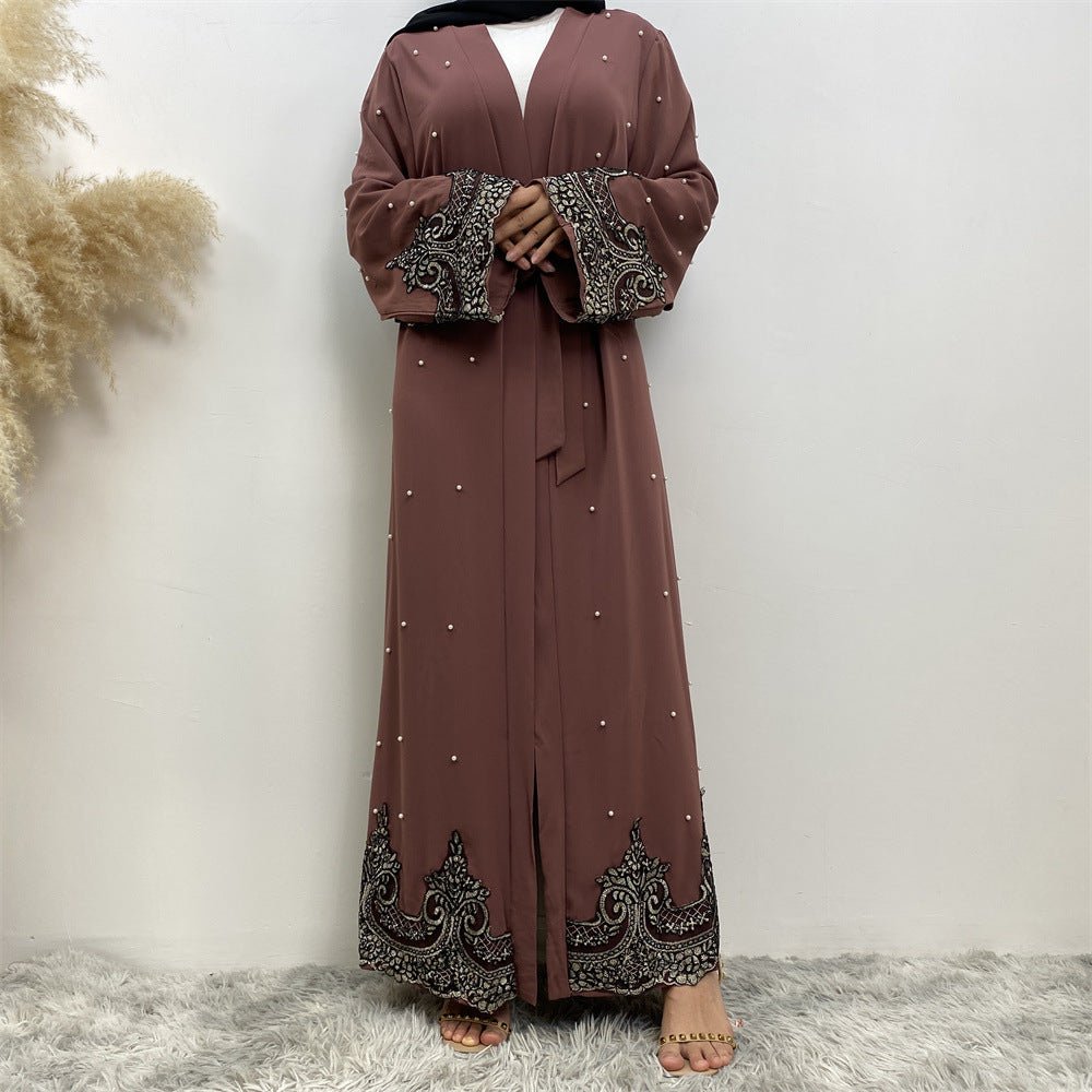 Lace Pearls Kimono - Amaanah Modesty