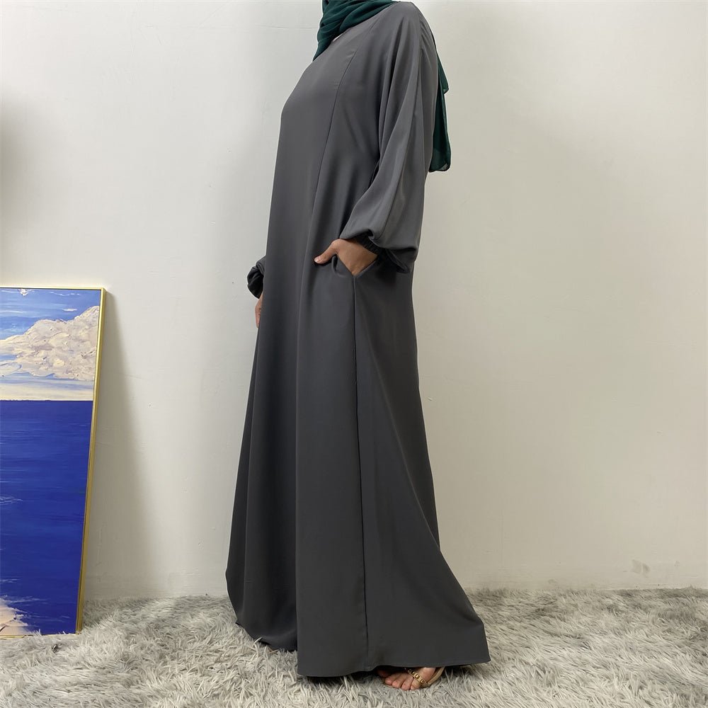 
                  
                    Lamya Simple Soft Abaya - Amaanah Modesty
                  
                