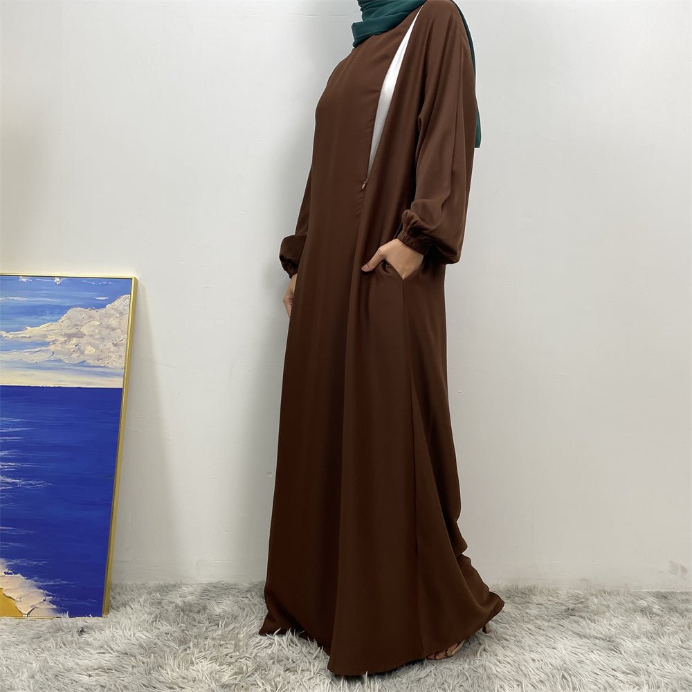 
                  
                    Lamya Simple Soft Abaya - Amaanah Modesty
                  
                