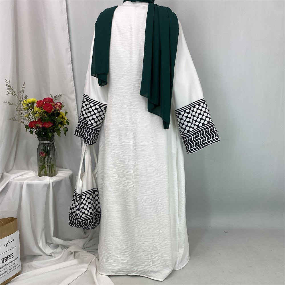 
                  
                    Linen Two Piece Keffiyeh Open Abaya Set - Amaanah Modesty
                  
                
