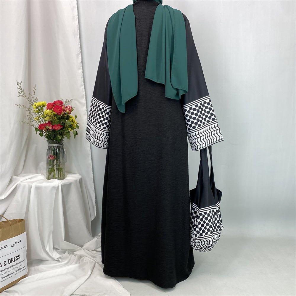 
                  
                    Linen Two Piece Keffiyeh Open Abaya Set - Amaanah Modesty
                  
                