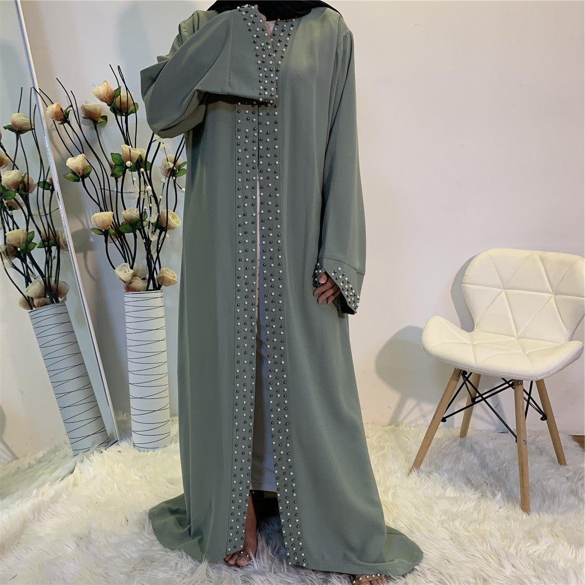 Malak Pearls Kimono - Amaanah Modesty