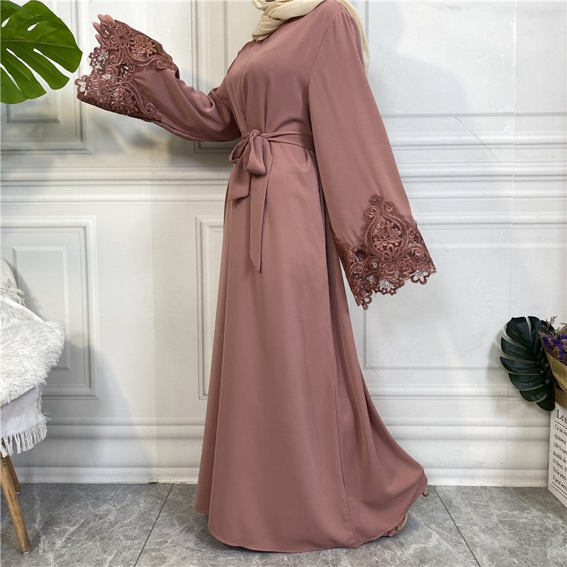 
                  
                    Nida Lace Kimono Abaya - Amaanah Modesty
                  
                