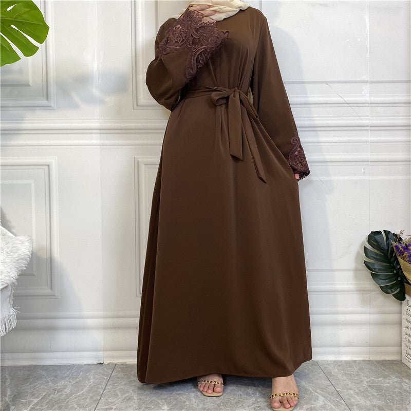 
                  
                    Nida Lace Kimono Abaya - Amaanah Modesty
                  
                