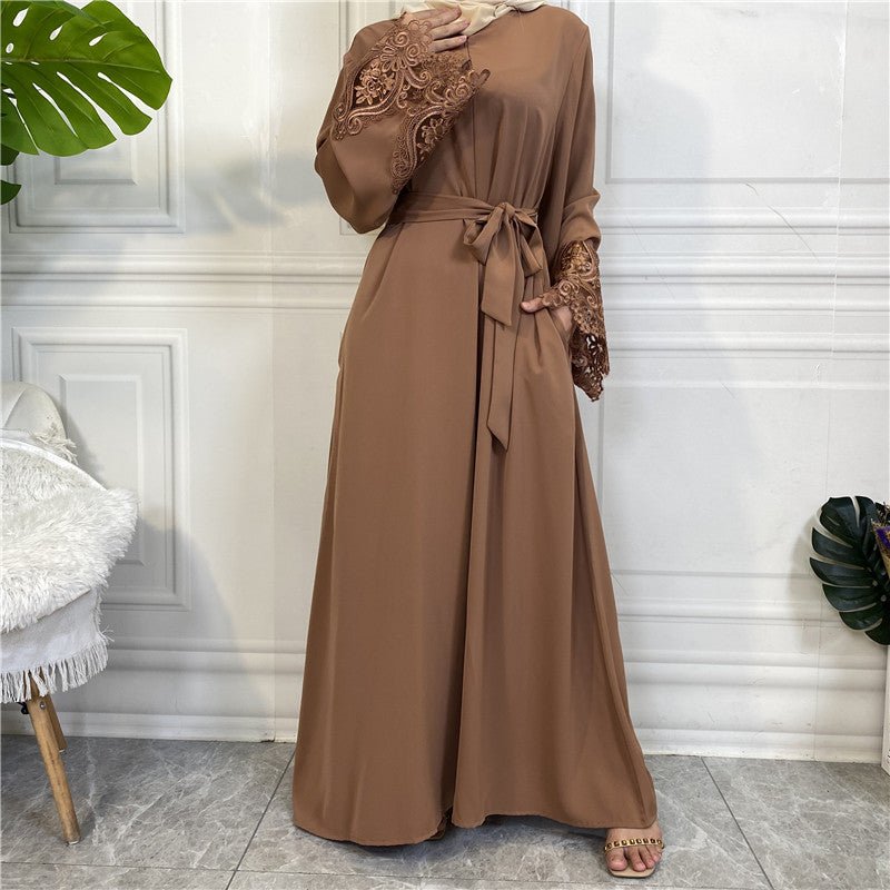 
                  
                    Nida Lace Kimono Abaya - Amaanah Modesty
                  
                