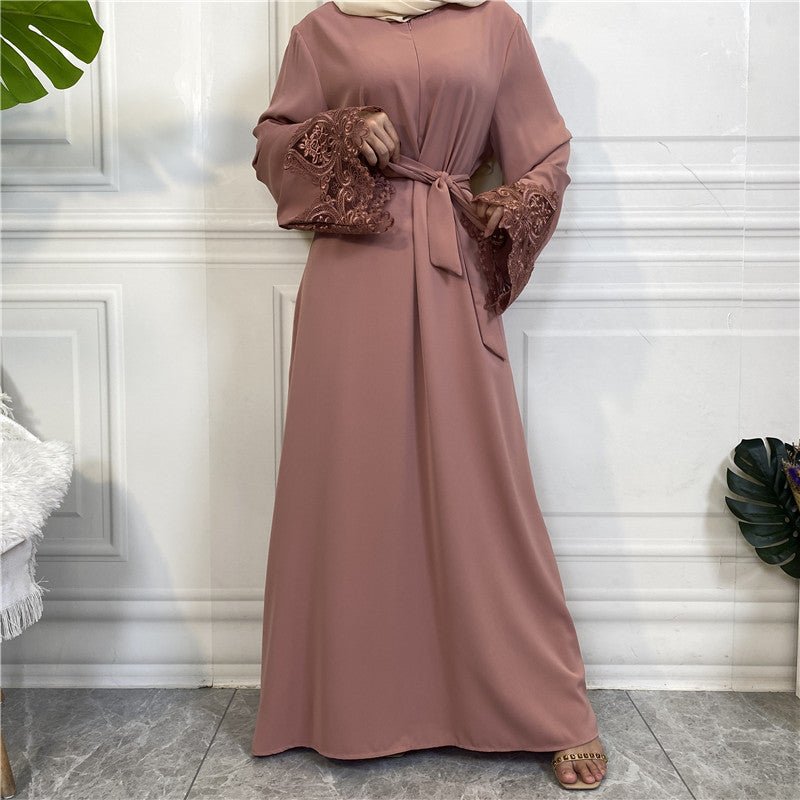 Nida Lace Kimono Abaya - Amaanah Modesty