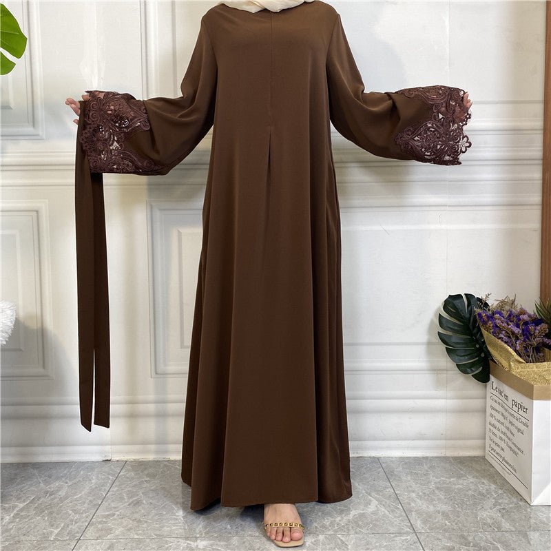 
                  
                    Nida Lace Kimono Abaya - Amaanah Modesty
                  
                