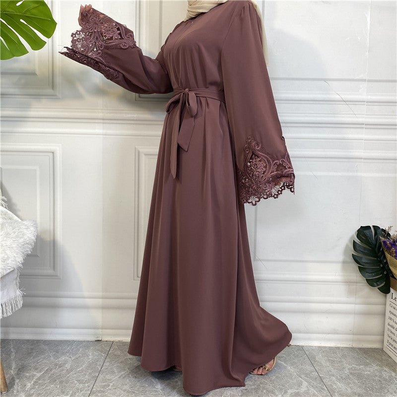 
                  
                    Nida Lace Kimono Abaya - Amaanah Modesty
                  
                