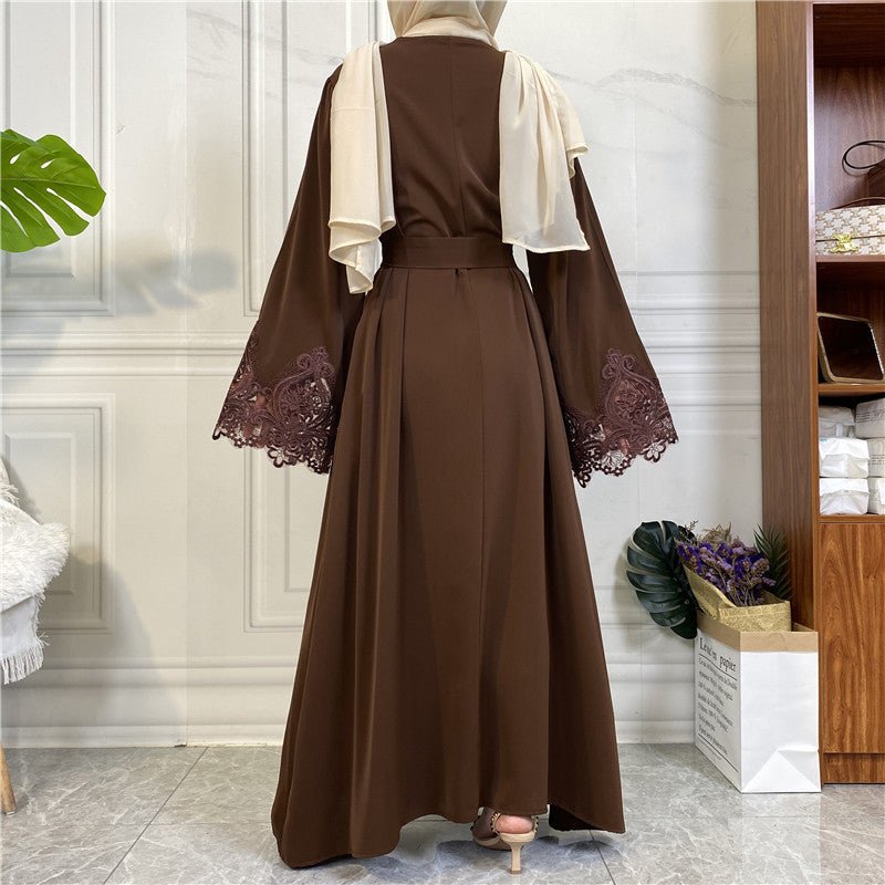 
                  
                    Nida Lace Kimono Abaya - Amaanah Modesty
                  
                