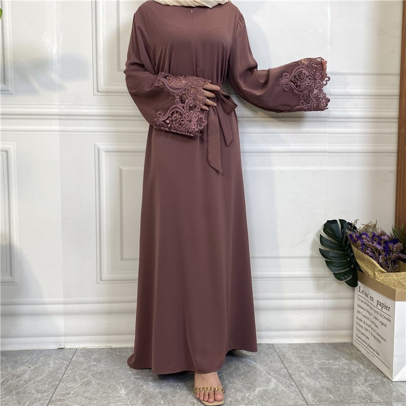 
                  
                    Nida Lace Kimono Abaya - Amaanah Modesty
                  
                