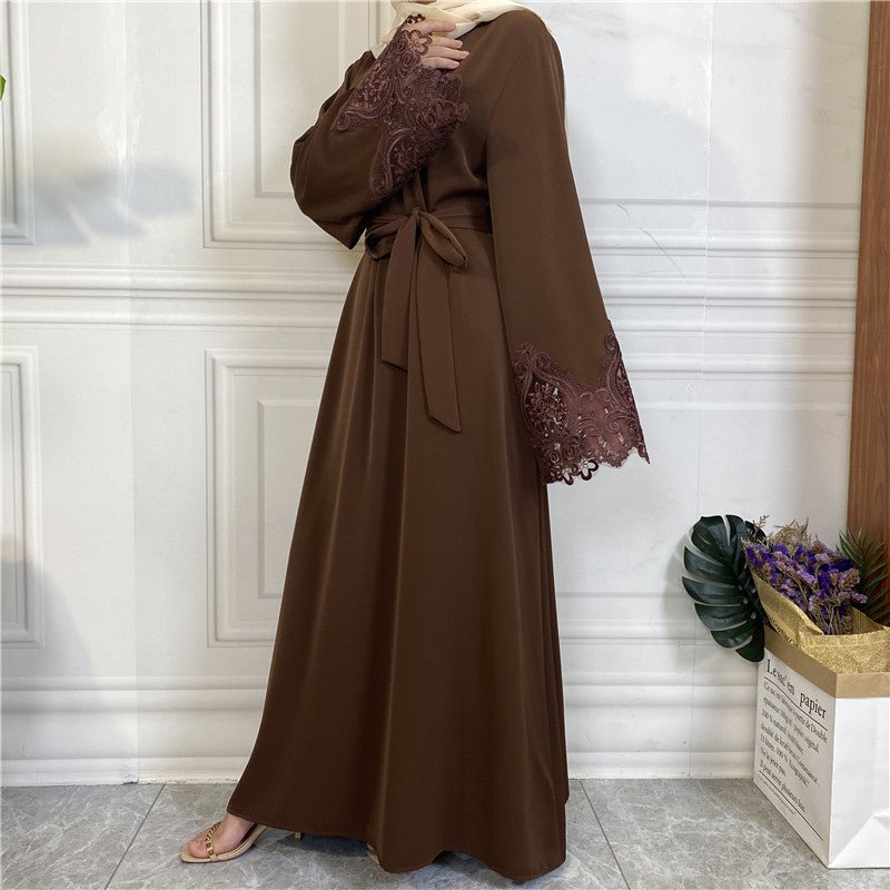 
                  
                    Nida Lace Kimono Abaya - Amaanah Modesty
                  
                