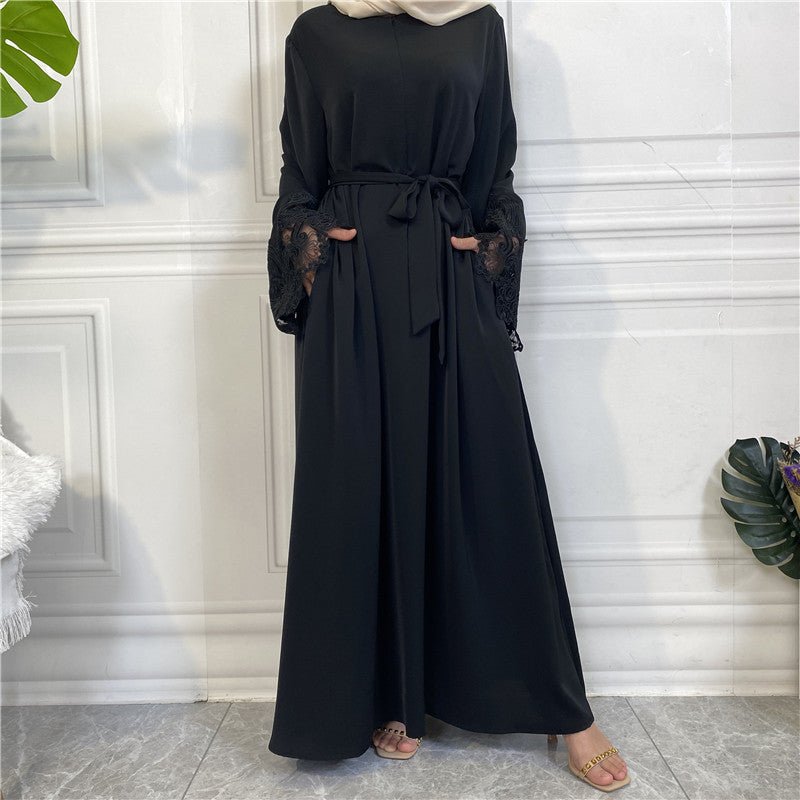 
                  
                    Nida Lace Kimono Abaya - Amaanah Modesty
                  
                