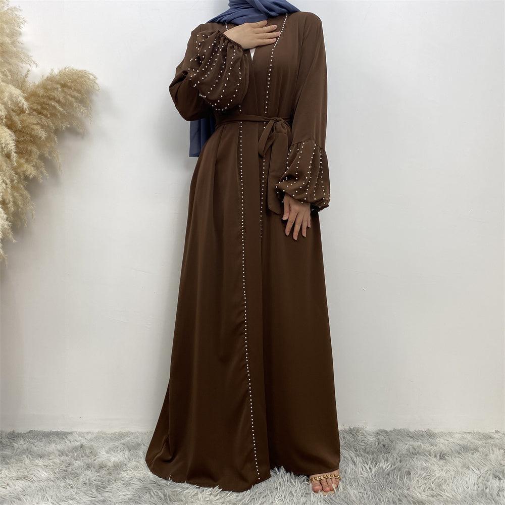 
                  
                    Pearls Luxe Nida Open Abaya - Amaanah Modesty
                  
                