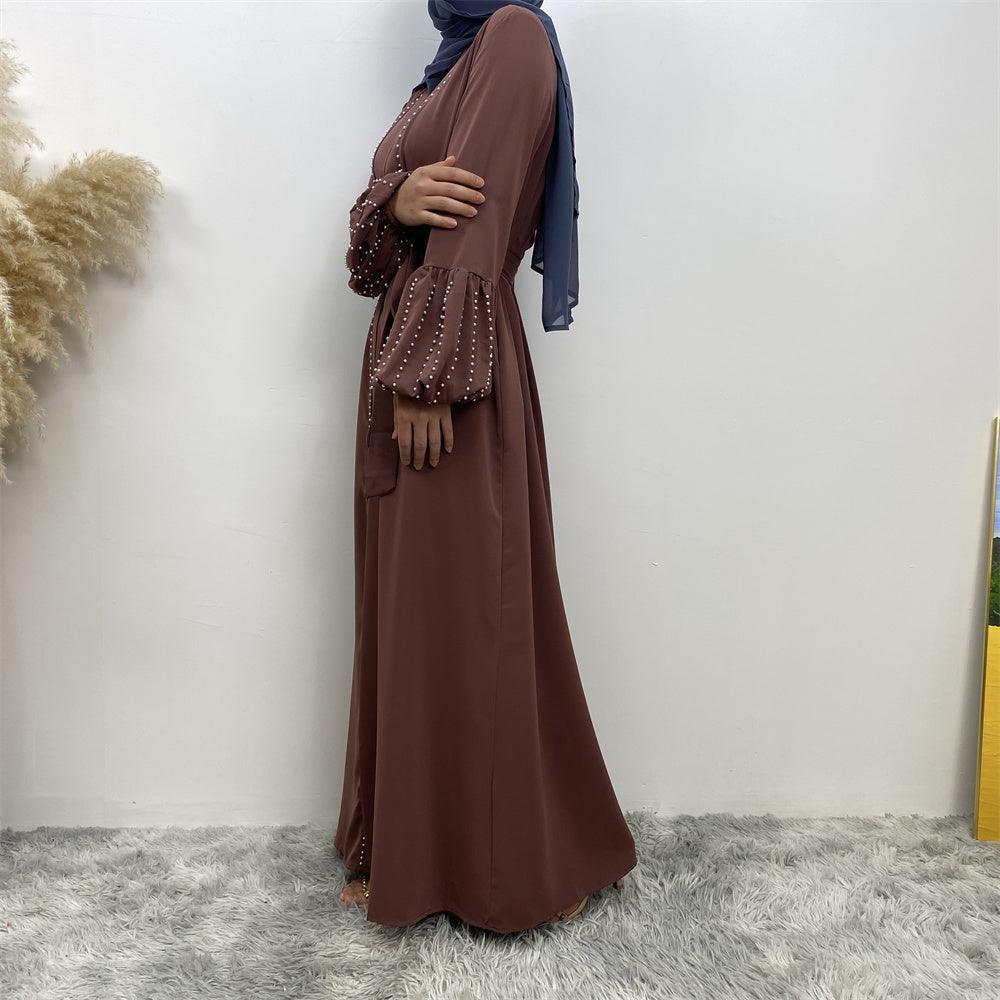 
                  
                    Pearls Luxe Nida Open Abaya - Amaanah Modesty
                  
                