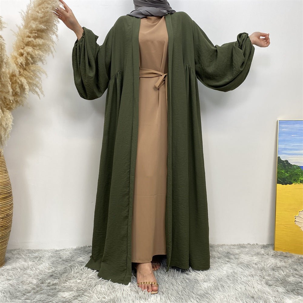 Pleated Open Abaya - Amaanah Modesty