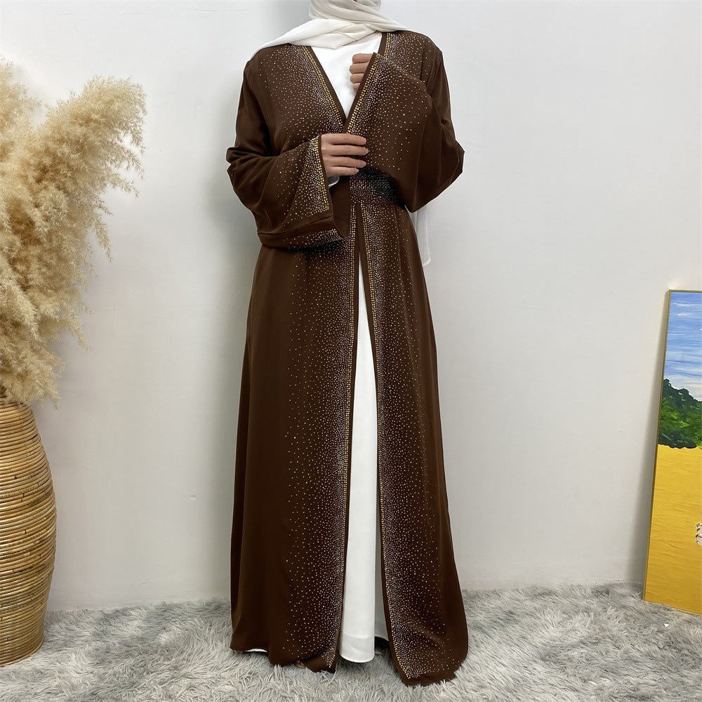 
                  
                    Premium Diamond Embellishments Open Abaya - Amaanah Modesty
                  
                
