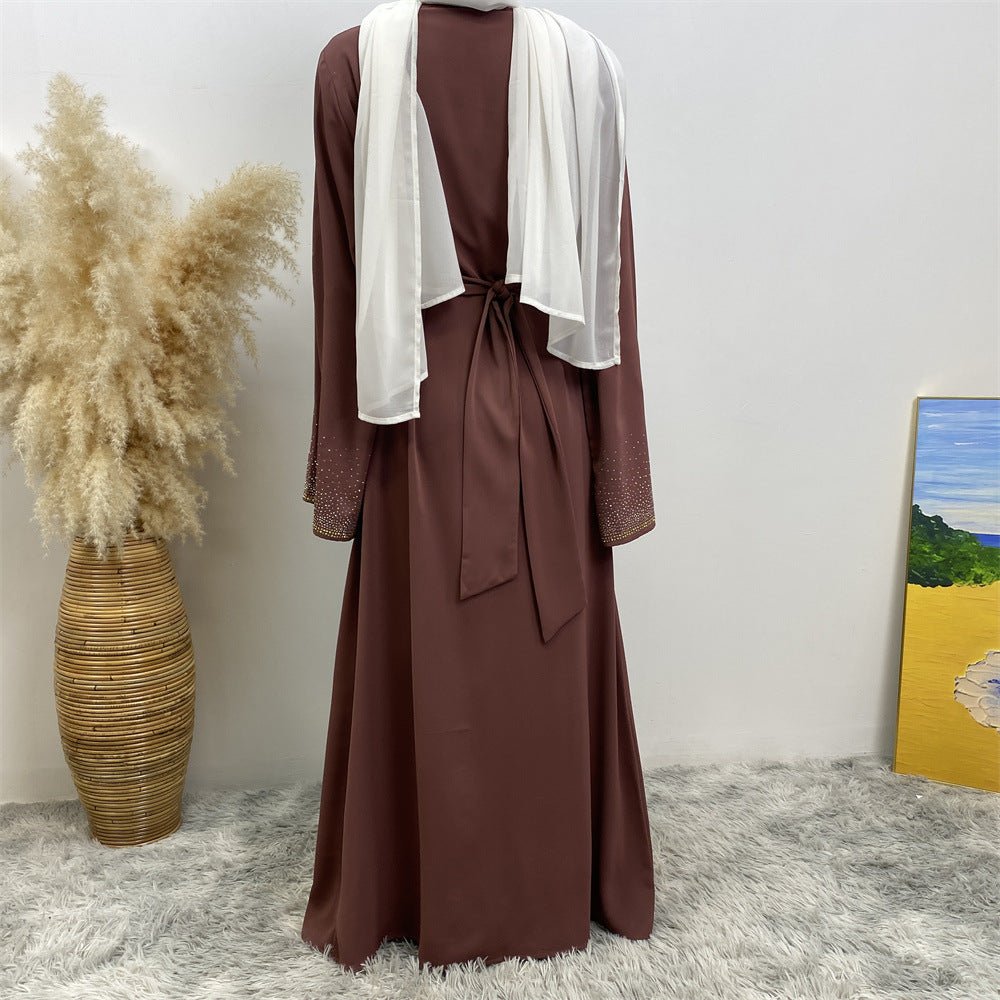 
                  
                    Premium Diamond Embellishments Open Abaya - Amaanah Modesty
                  
                