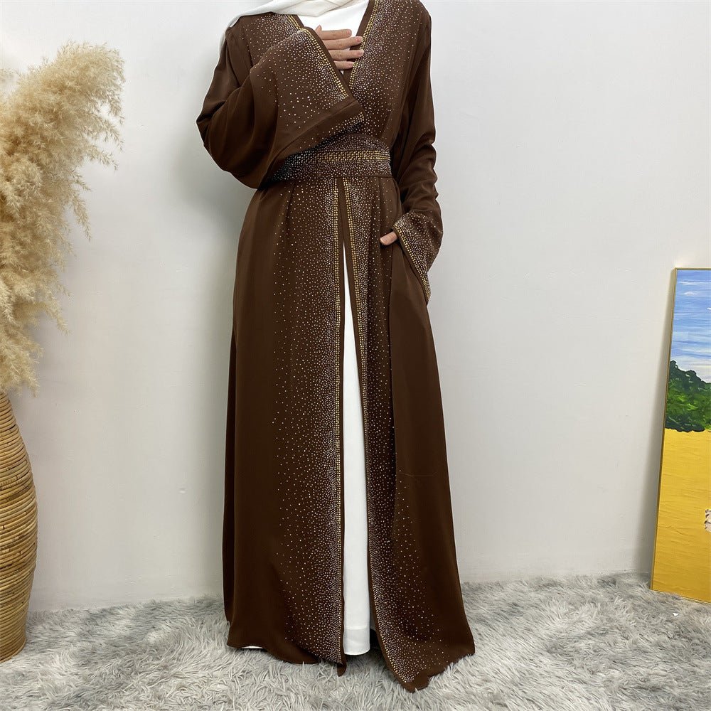 
                  
                    Premium Diamond Embellishments Open Abaya - Amaanah Modesty
                  
                