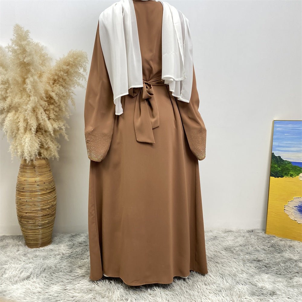 
                  
                    Premium Diamond Embellishments Open Abaya - Amaanah Modesty
                  
                