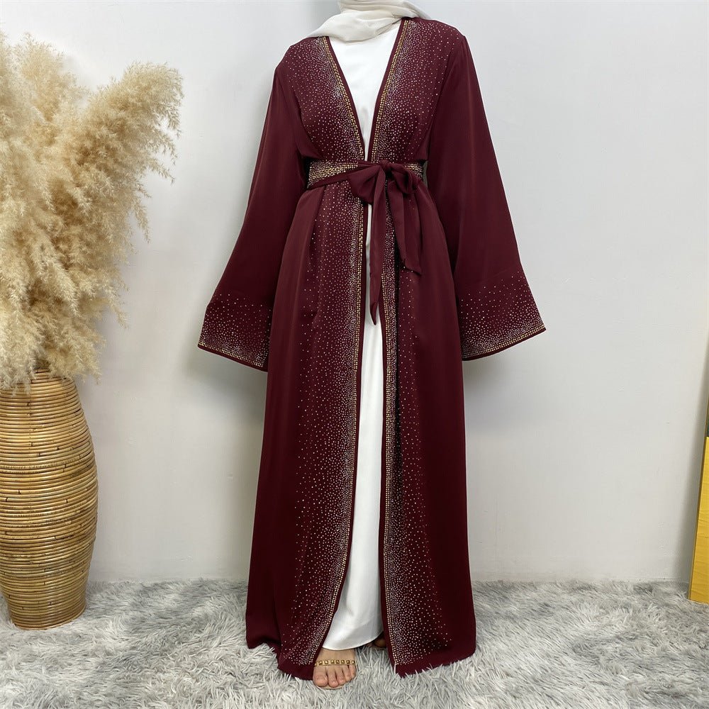 
                  
                    Premium Diamond Embellishments Open Abaya - Amaanah Modesty
                  
                