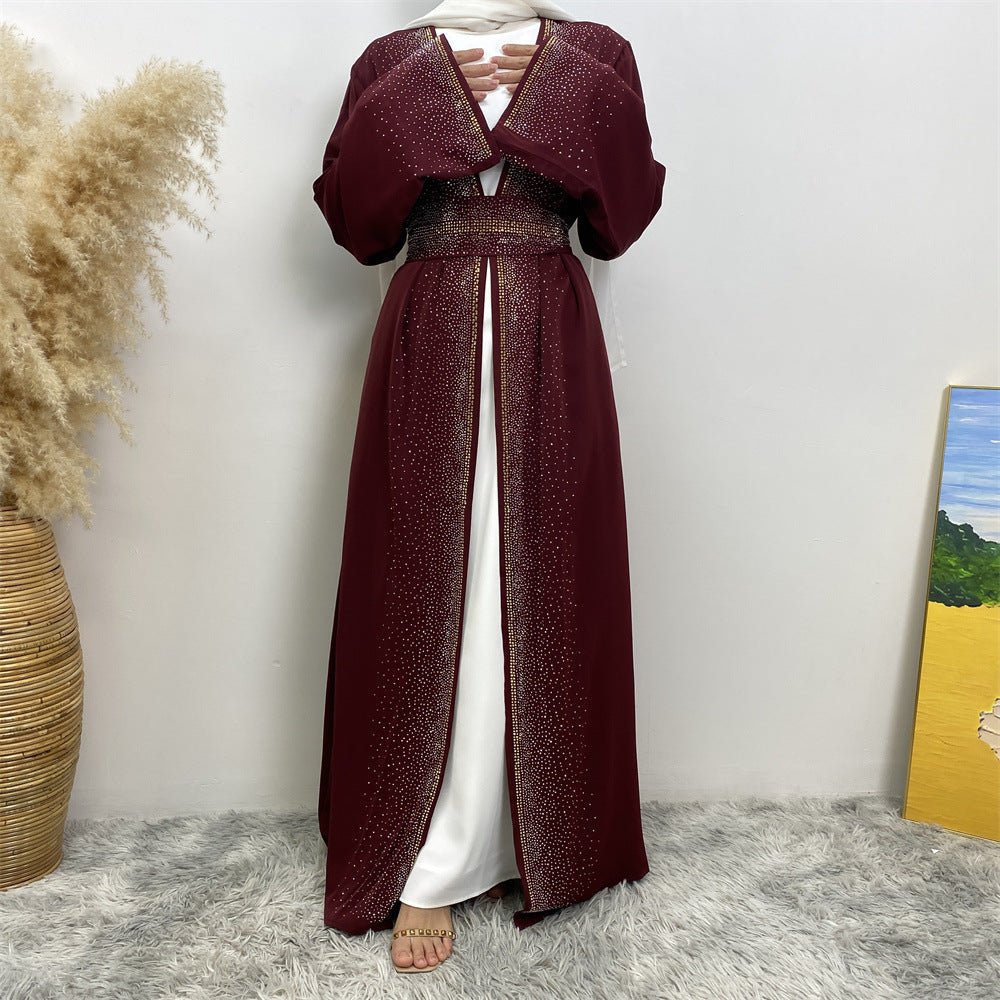 
                  
                    Premium Diamond Embellishments Open Abaya - Amaanah Modesty
                  
                