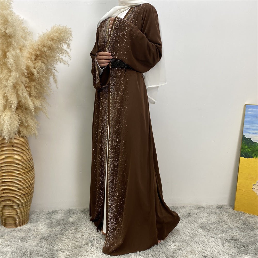 
                  
                    Premium Diamond Embellishments Open Abaya - Amaanah Modesty
                  
                