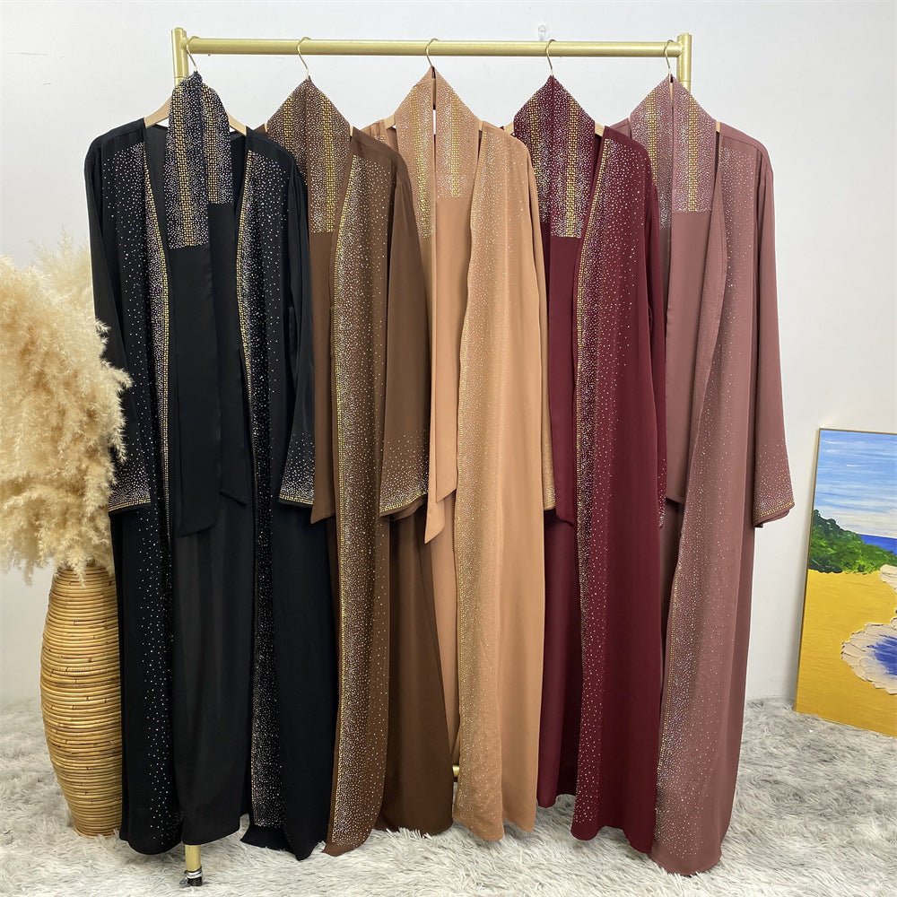 
                  
                    Premium Diamond Embellishments Open Abaya - Amaanah Modesty
                  
                