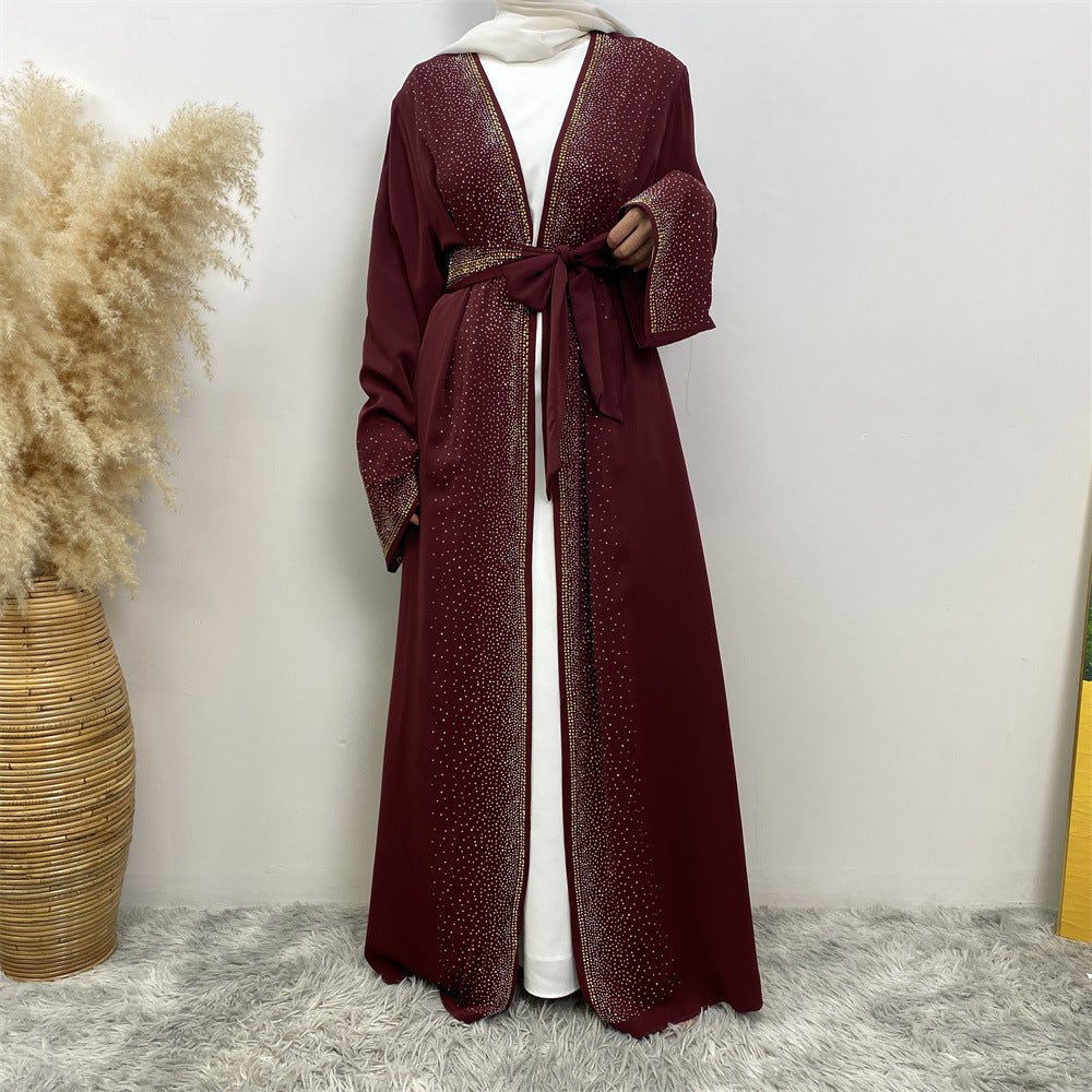 
                  
                    Premium Diamond Embellishments Open Abaya - Amaanah Modesty
                  
                