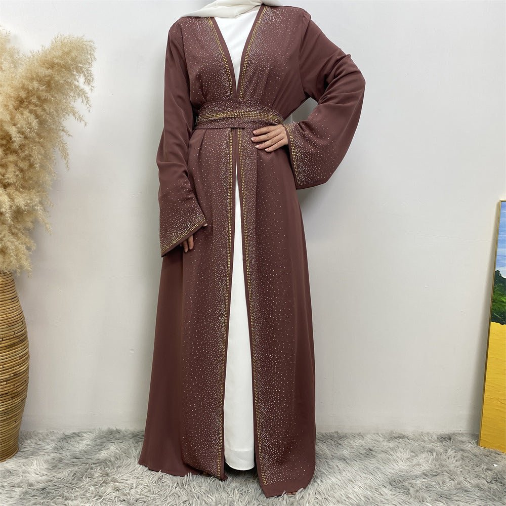 
                  
                    Premium Diamond Embellishments Open Abaya - Amaanah Modesty
                  
                