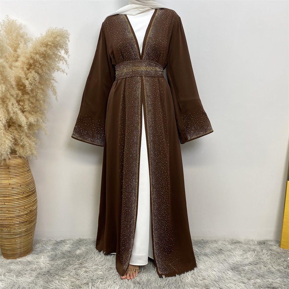 
                  
                    Premium Diamond Embellishments Open Abaya - Amaanah Modesty
                  
                