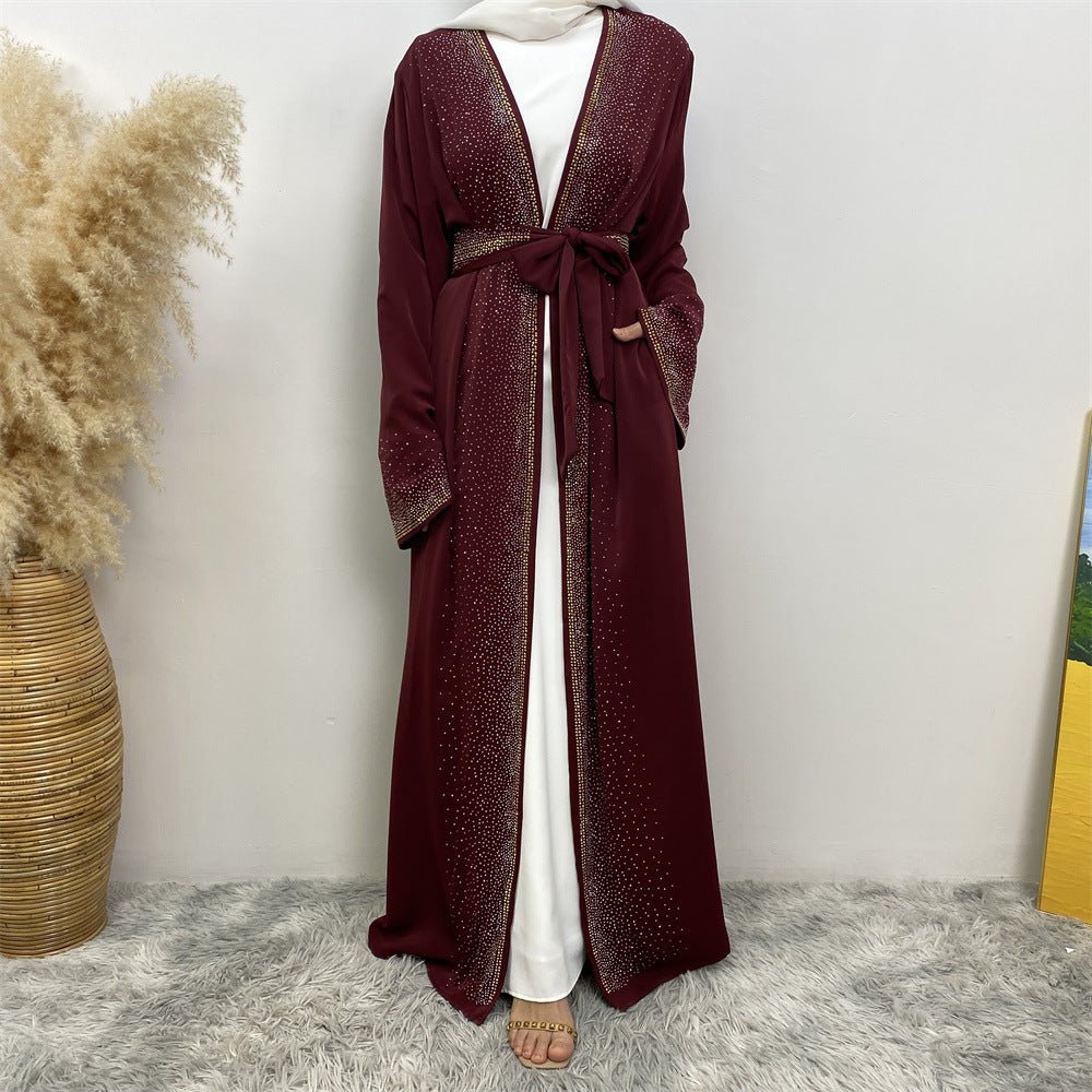 
                  
                    Premium Diamond Embellishments Open Abaya - Amaanah Modesty
                  
                