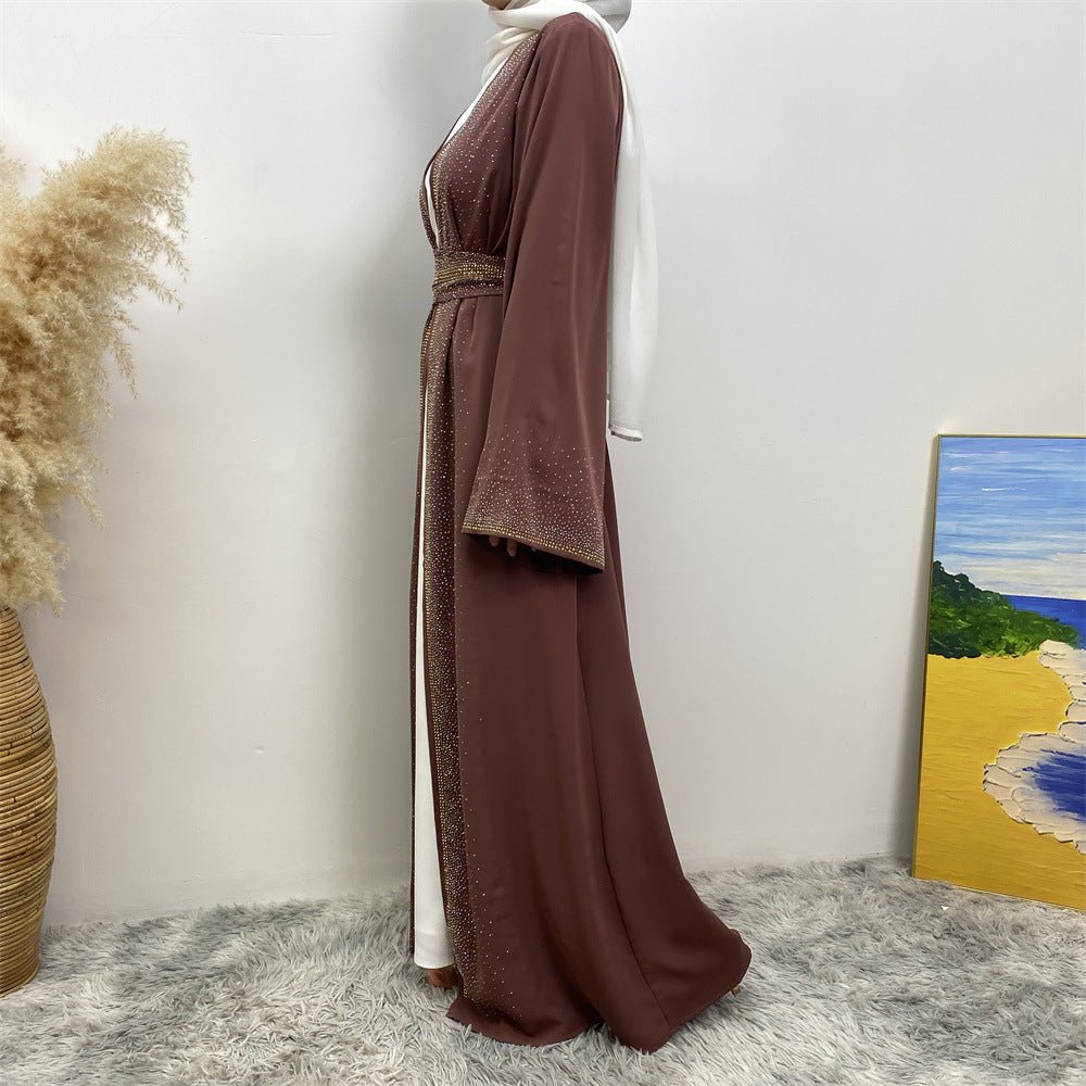 
                  
                    Premium Diamond Embellishments Open Abaya - Amaanah Modesty
                  
                