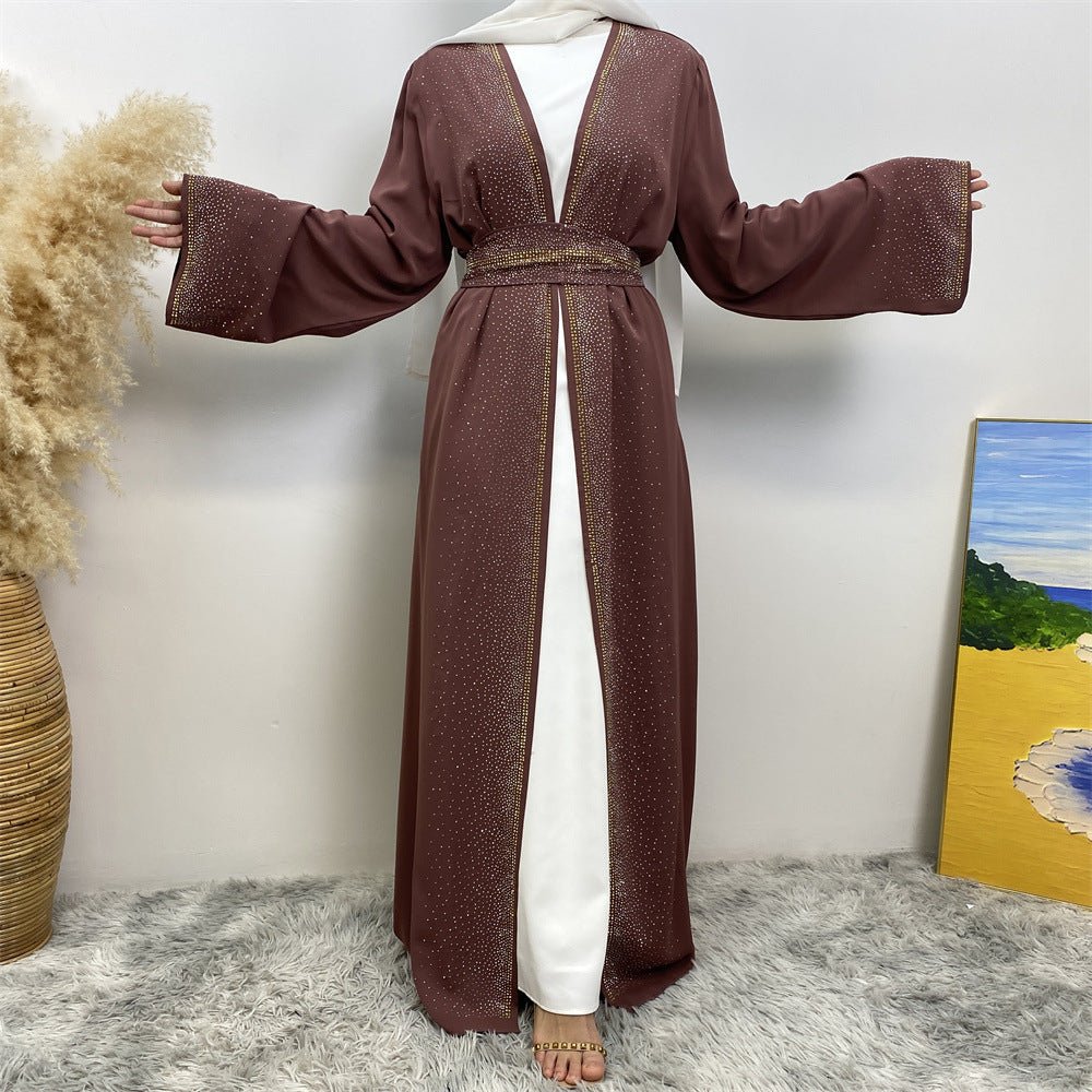 
                  
                    Premium Diamond Embellishments Open Abaya - Amaanah Modesty
                  
                